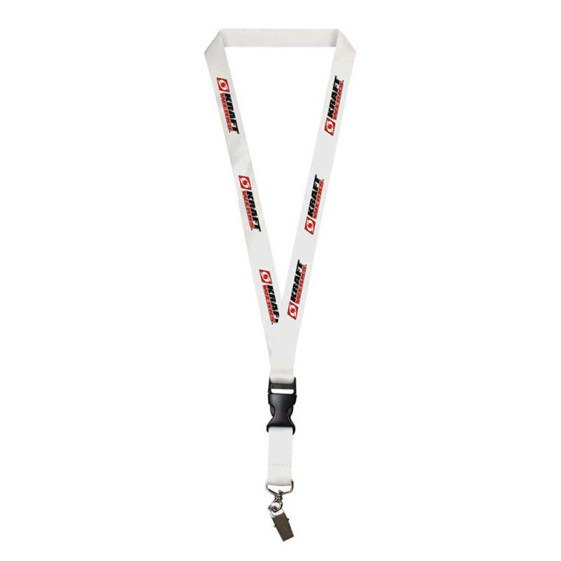 20 mm White Lanyards with Buckle