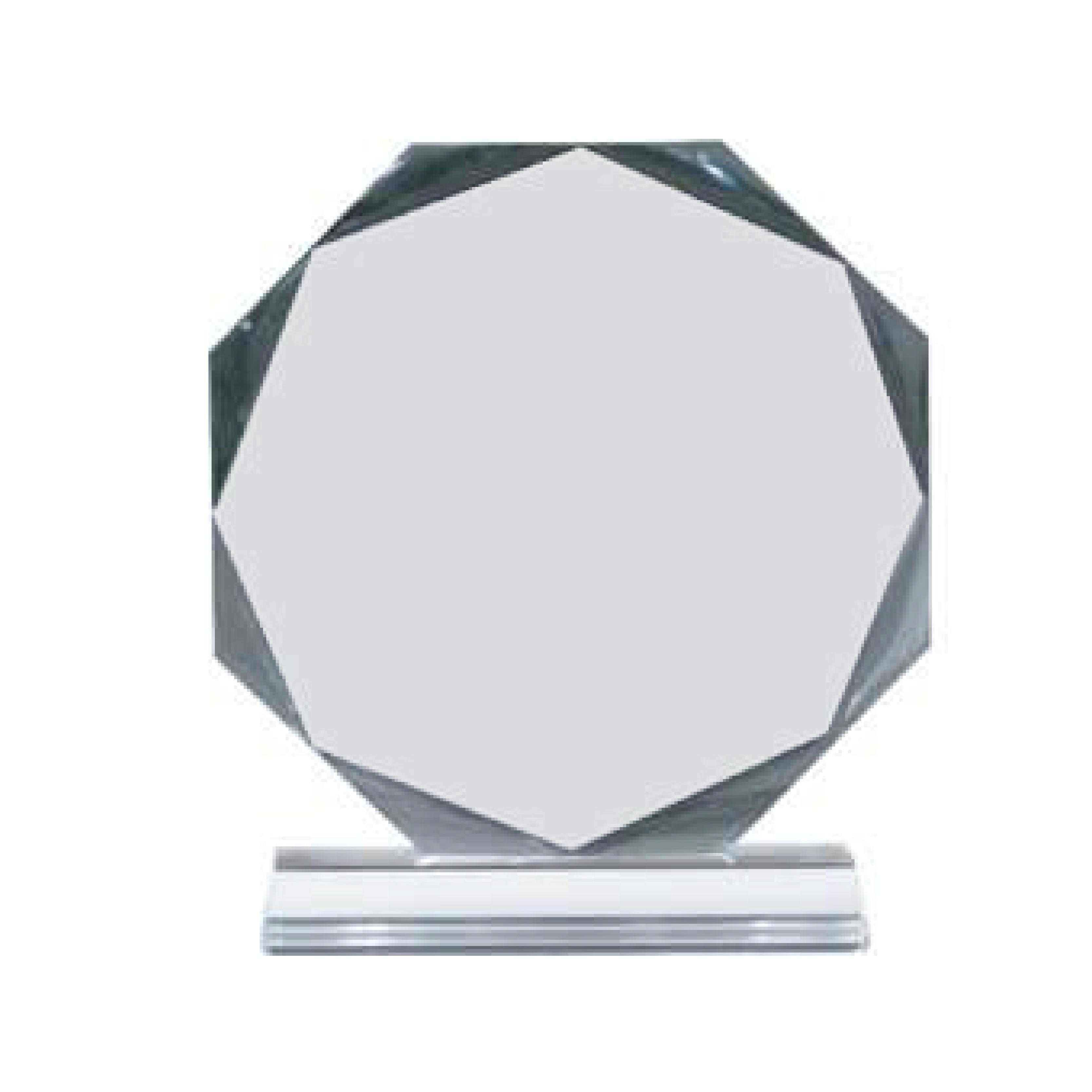 18 x 20 Octagon Crystal Award with Logo